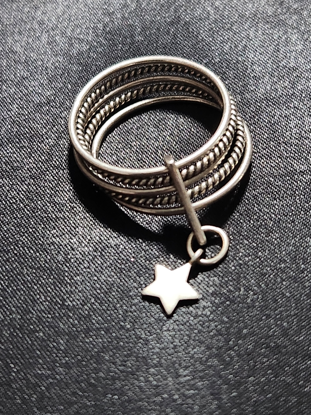 Silver 925 Star Charm Stackable Ring - Women's Jewelry
